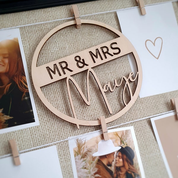 Mr & Mrs Schild, cadeau mariage couple, décoration mariage personnalisée