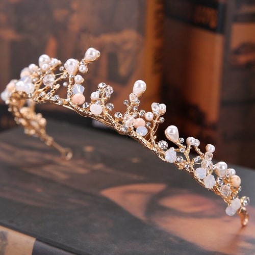 FLEUR Art Deco Tiara Bridal Crystal Headpiece Bridal | Etsy