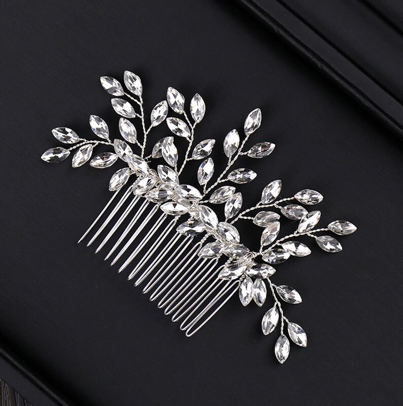 Braut Hochzeit Strass Haarkamm – Mit Faux Perlen & Schmetterling-Motiv – Eleganter Haarschmuck