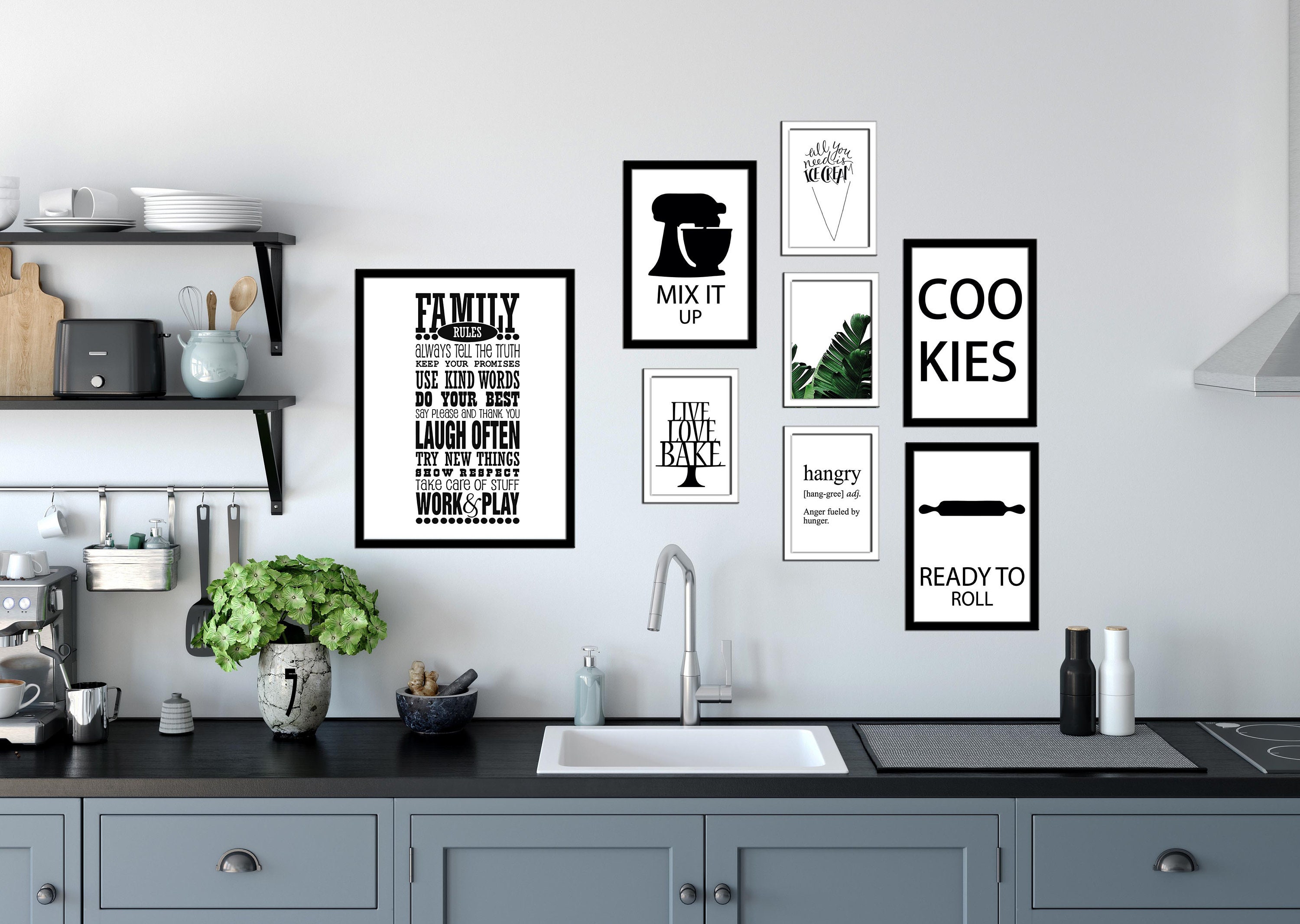 Kitchen Wall Poster Poster Saying ICECREAM Kitchen Print Etsy UK