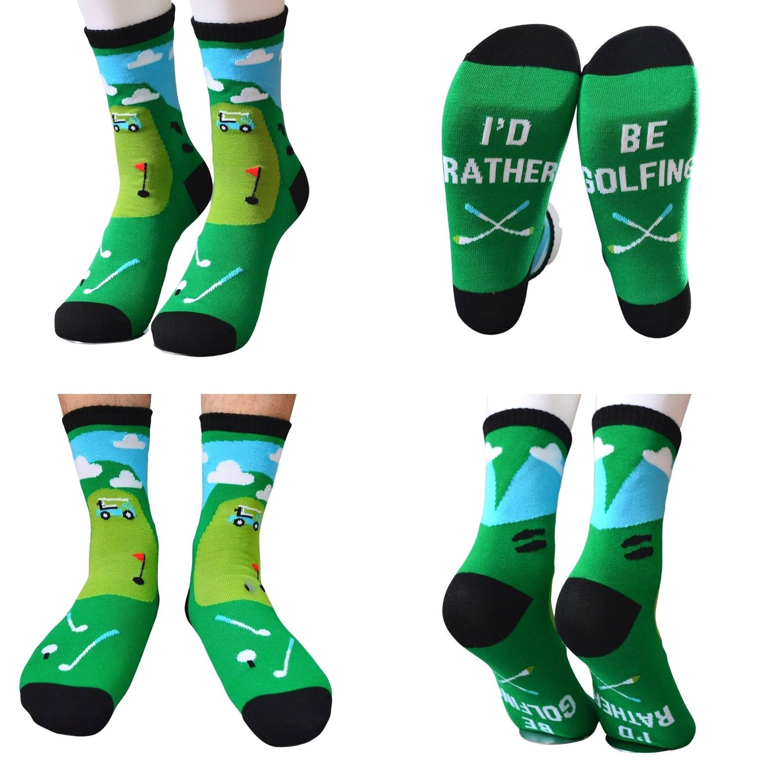 Novelty Golf Socks for Men I'd Rather Be Golfing Etsy