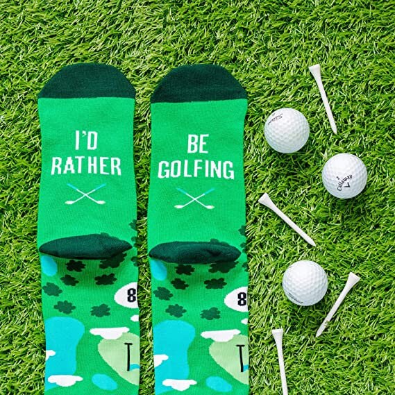 Novelty Golf Socks for Men I'd Rather Be Golfing Etsy