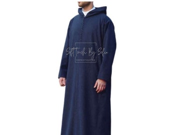 winter thobe ,Moroccan thobe,Moroccan wool djellaba ,pure wool hooded thobe,winter wool coat men