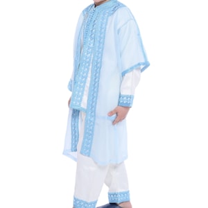 Moroccan jabador for kids,3 pieces kaftan for children, Moroccan kaftan for boys