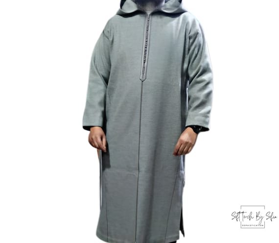 Winter Hooded Thobe ,moroccan Wool Djellaba, Wool Coat Men - Etsy