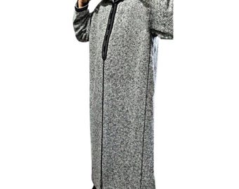 winter thobe,Moroccan wool djellaba , hooded coat men