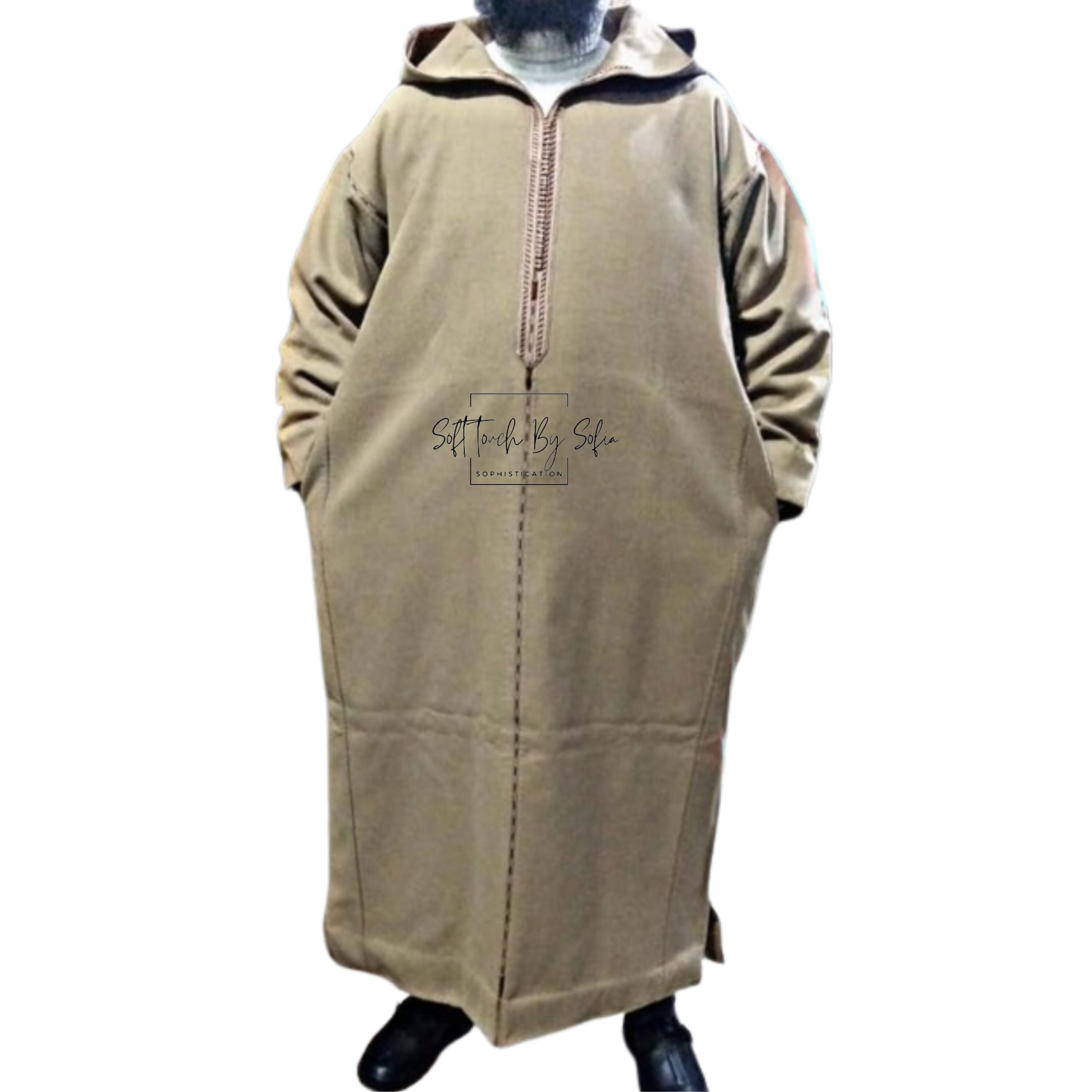 Men's Moroccan Wool Djellaba - Warm Winter Hooded Thobe Coat - Etsy