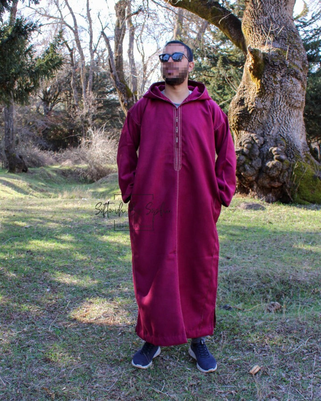 Capuche Vente De Djellaba Homme Thobe Marocain D'hiver, Djellaba