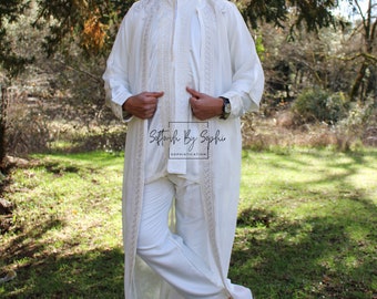 jabador homme , Wedding Kaftan Groom Outfit, Nikkah Islamic Clothing, Moroccan Kaftan Men