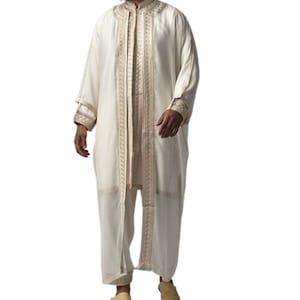 jabador men ,3 pieces moroccan wedding kaftan ,groom outfit