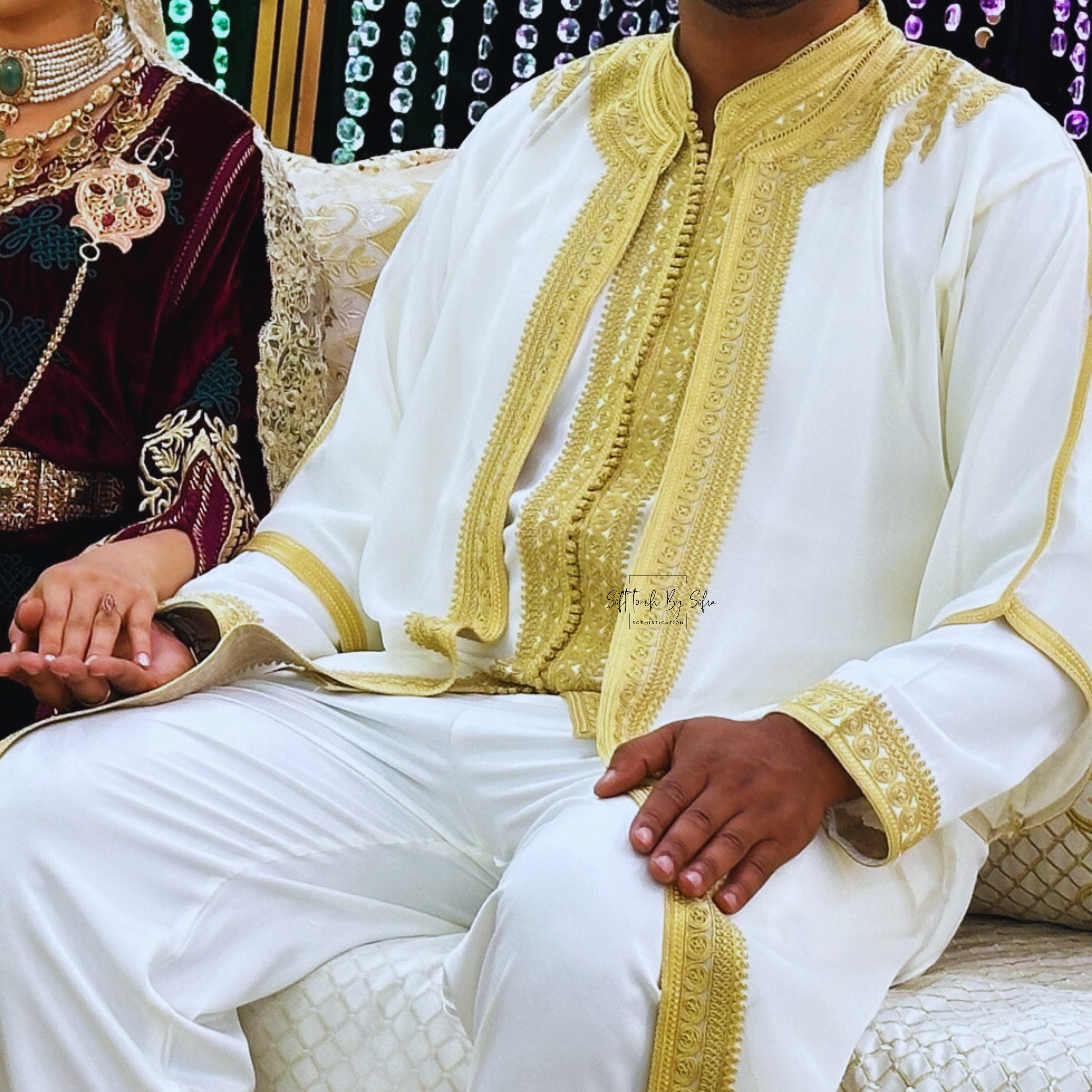 Mariage Tenue Islamique Homme Abaya Robe Marocaine Homme Robe