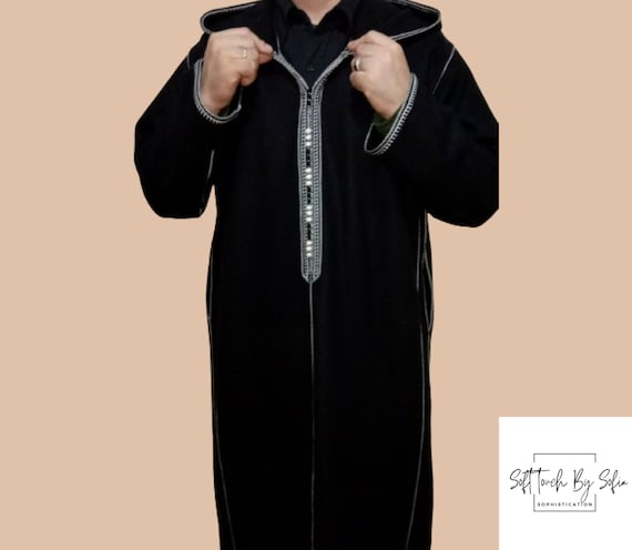 Winter Hooded Thobe ,moroccan Wool Djellaba , Wool Coat Men - Etsy