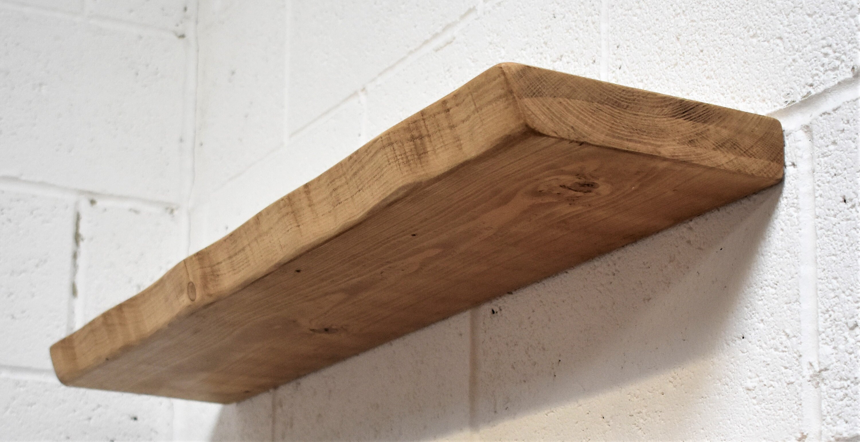 Live Edge Rustic Floating Shelf made from Solid Wood Chunky Etsy