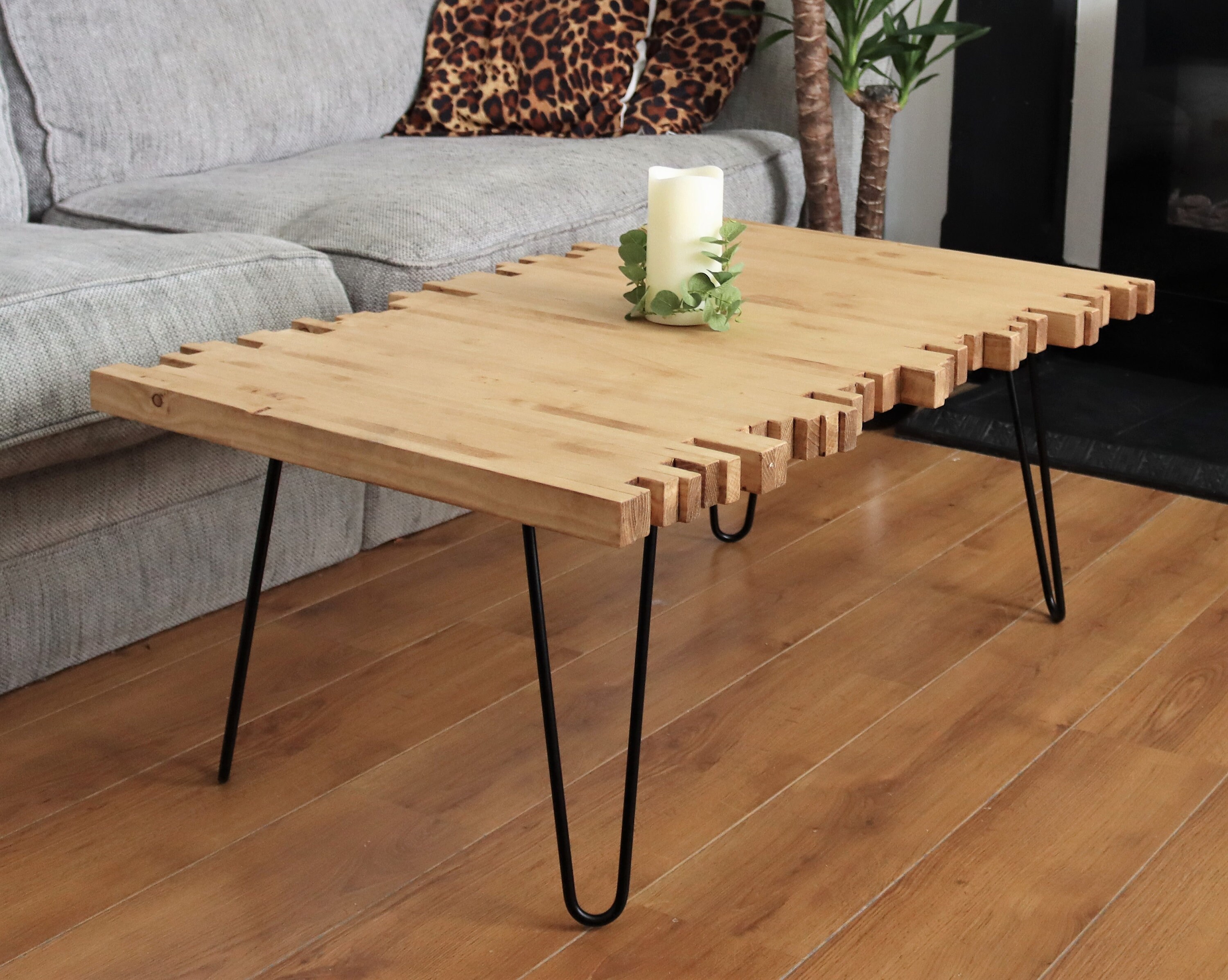 Rustic Coffee Table handmade from solid wood one of a kind Etsy