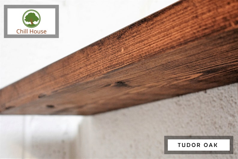 Rustic Floating Shelf Solid Wood Chunky Handmade With Brackets Etsy UK