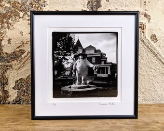 Mount Horeb Troll in Wisconsin framed black and white darkroom print - Limited edition of five