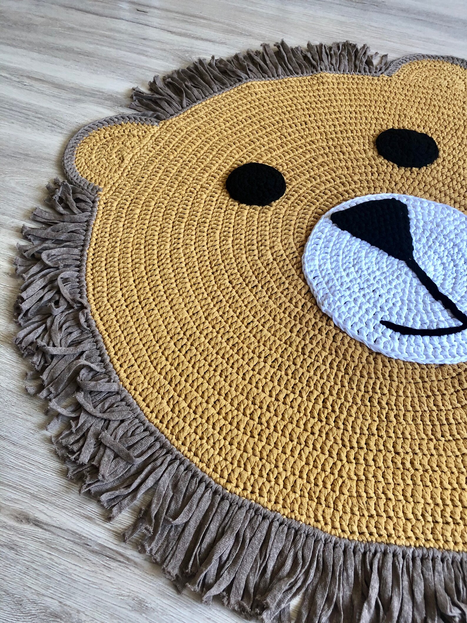 Crochet Lion Rug Nursery Lion Rug Children's knitted Etsy