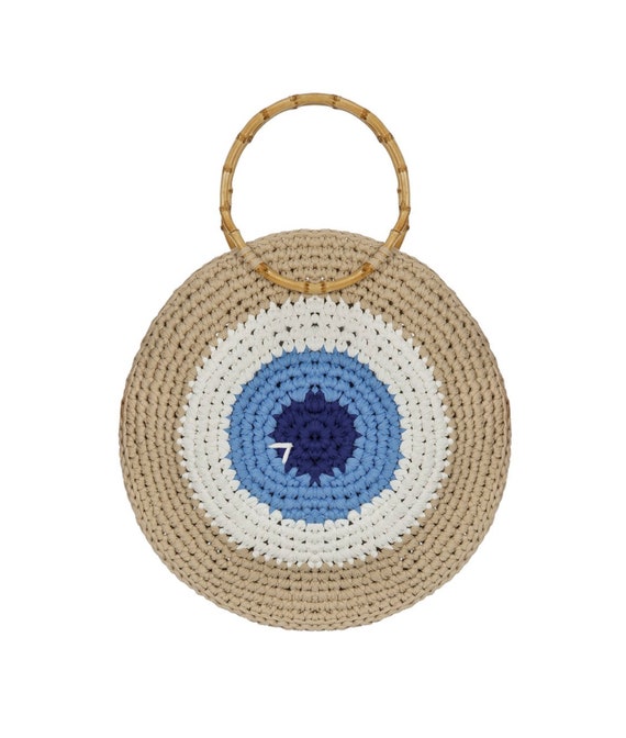 evil eye crochet bag