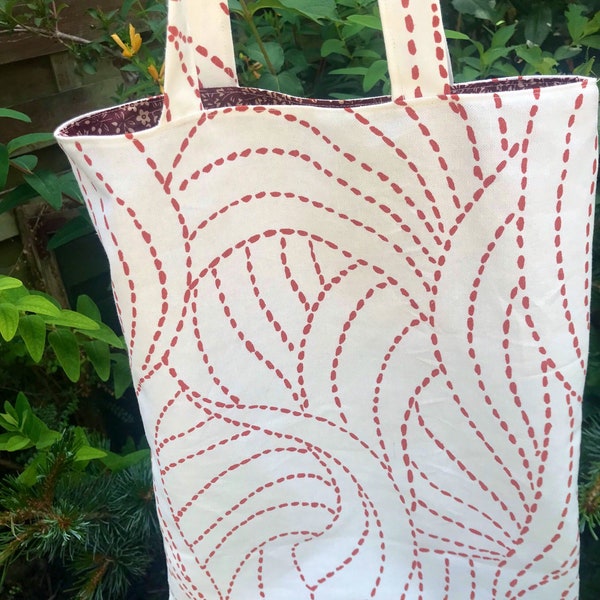 Tote bag double in bachette and cotton bag tote all tote