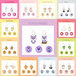 SEVENTEEN Cartoon Acrylic Keychain and Badge Set | Kpop Carat Gift