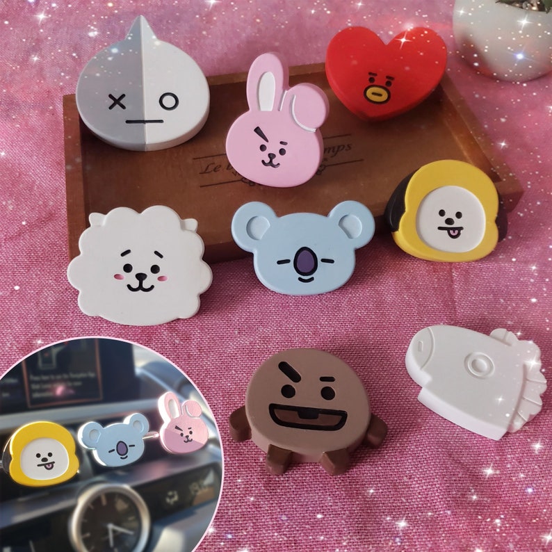 BTS / BT21 Car Air Freshener Vent Clips / Kpop BTS Goods / Car Etsy