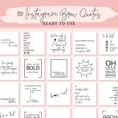 Brow Instagram Post Eyebrow Posts Brow Quotes Eyebrow - Etsy