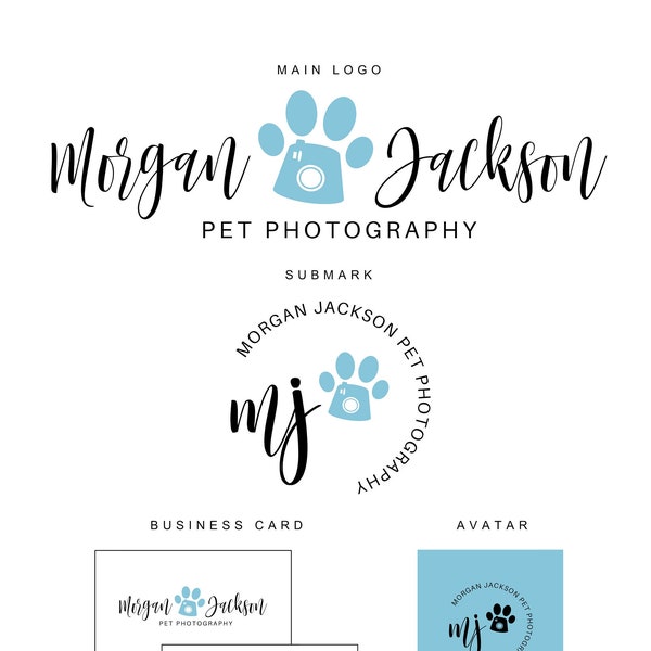 Paw Logo Design - Paw Logo - Pet Photography Logo - Dog Photography Logo - Dog Logo - Dog Logo Design