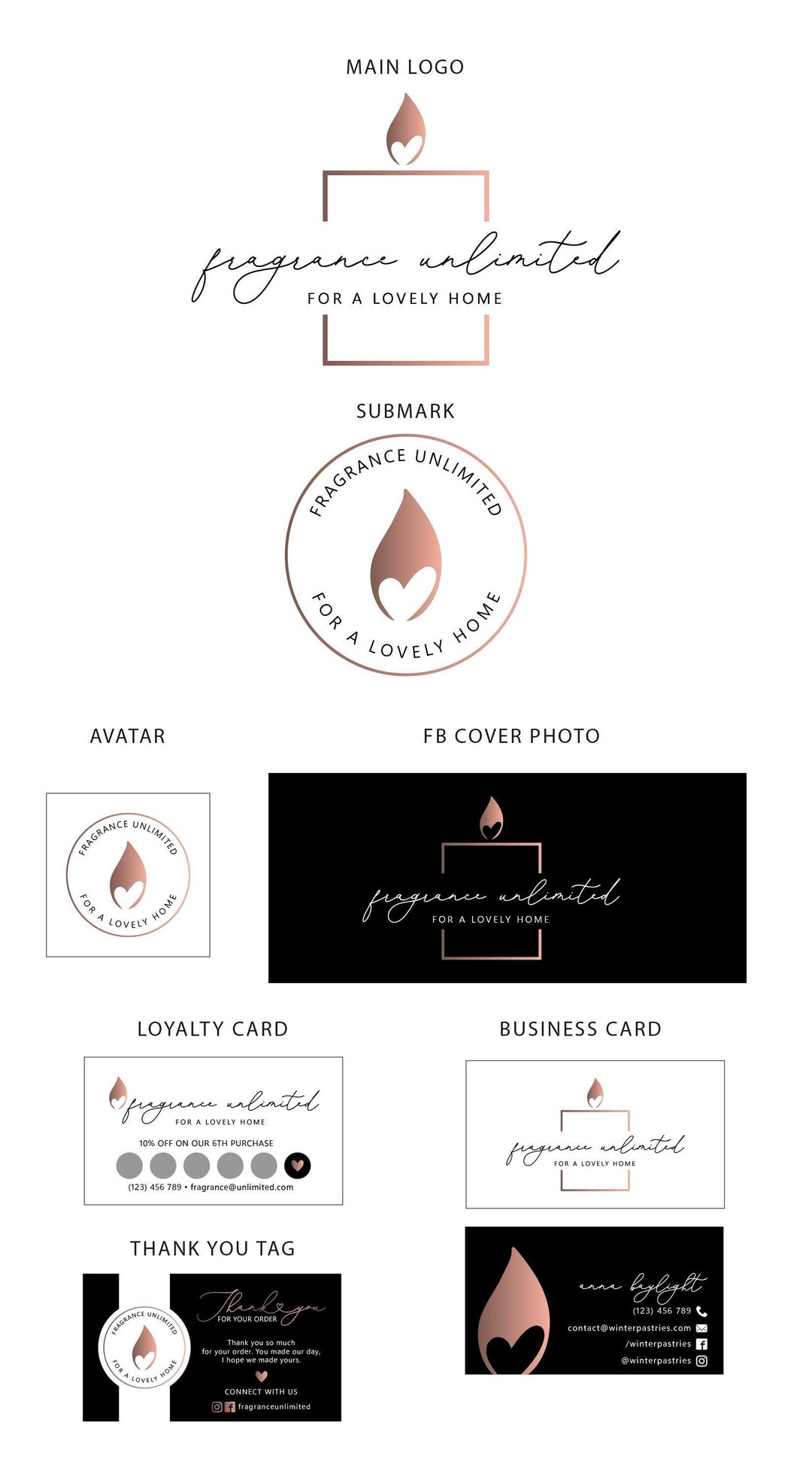 Candle Logo Design Wick Candle Logo Hand Poured Wax Logo Design Flame Logo  Design 