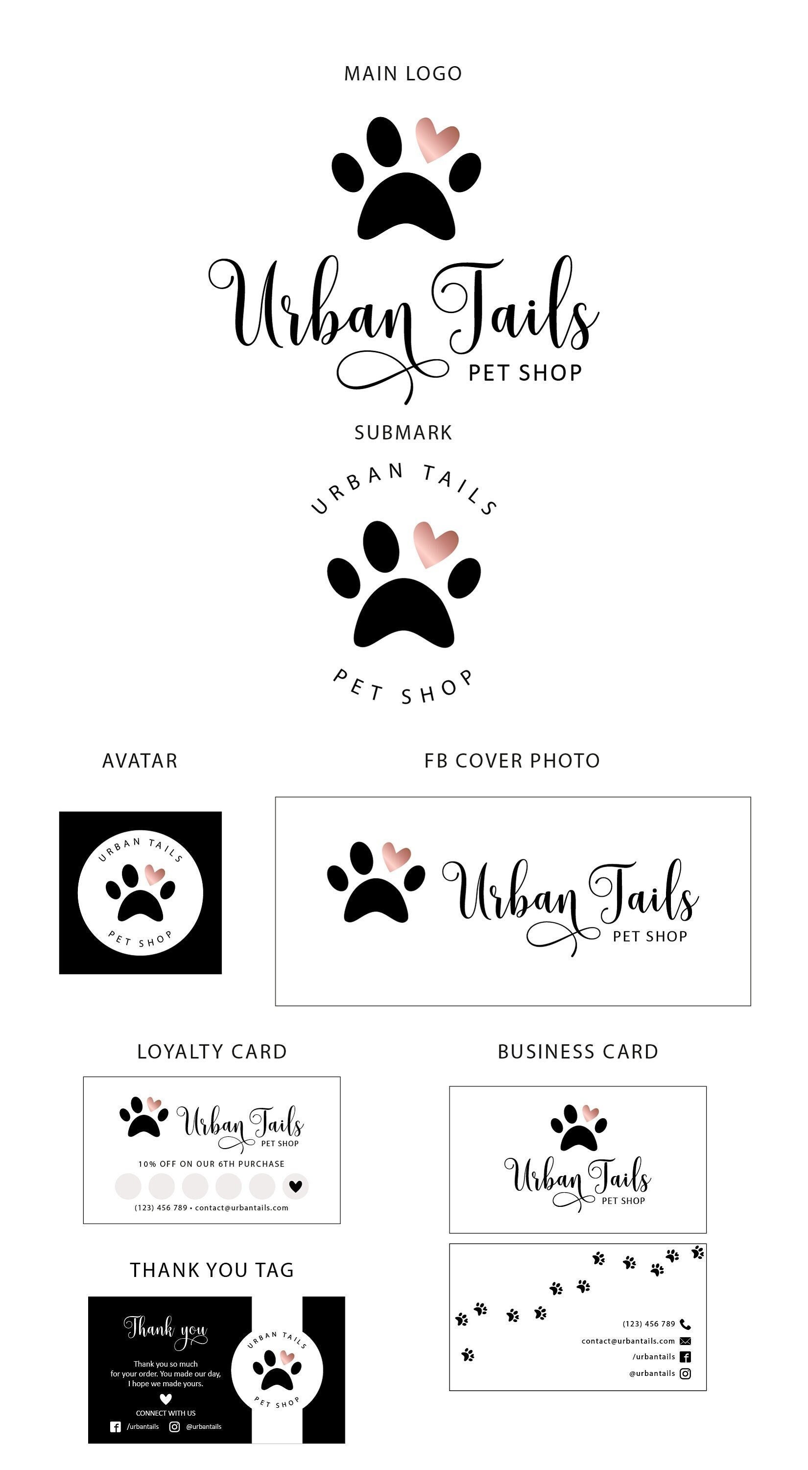 Dog Logo Design Pet Logo dog Paw Logo Paw Logo Design Paw - Etsy