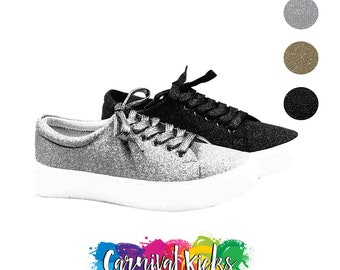 black sparkly tennis shoes