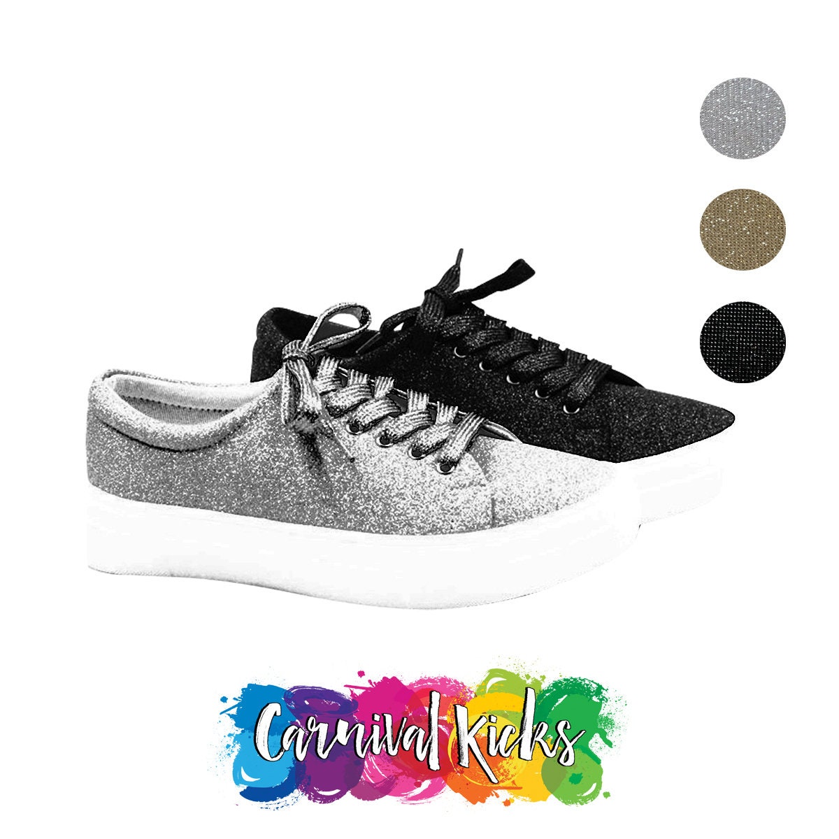 silver sparkle sneakers