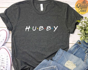 Hubby & Wifey matching married couple t shirts for Wife and Husband | funny wedding announcement or honeymoon tshirts