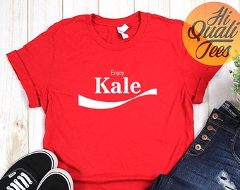 Kale shirt | Vegan t shirt | Vegetarian t shirt | Plant Based tshirt | Enjoy Kale veggie tshirt