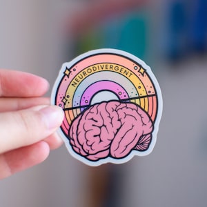 Neurodivergent Holographic Sticker — Autismus, ADHS, ADD, Tourettes, OCD, Epilepsie, Hyperlexia, Dyspraxie, Dyslexia und Dyscalculia