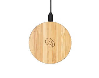 Chargeur sans fil en bois - Bambou