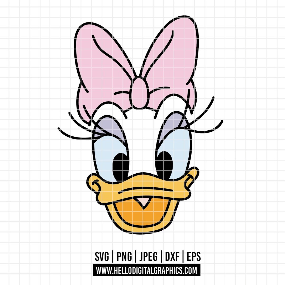 3651 - デイジー フルカラー DTF SVG、Eps、Jpeg、Dxf、Png。ディズニー風デイジー ダックヘッド DTF - Etsy 日本, image size:1080x1080