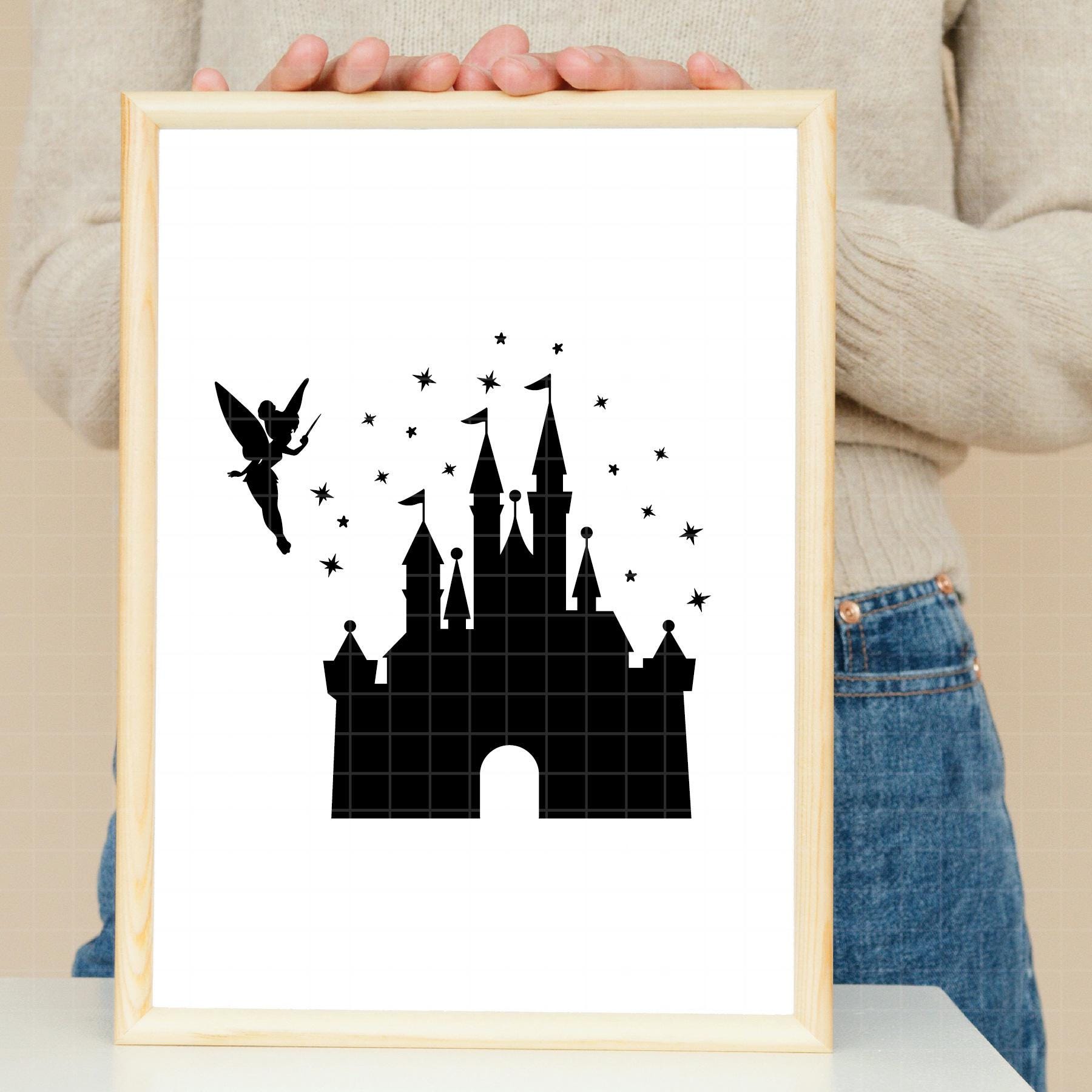 351 - ティンカーベル SVG、EPS、PNG - ディズニーの魔法の城の