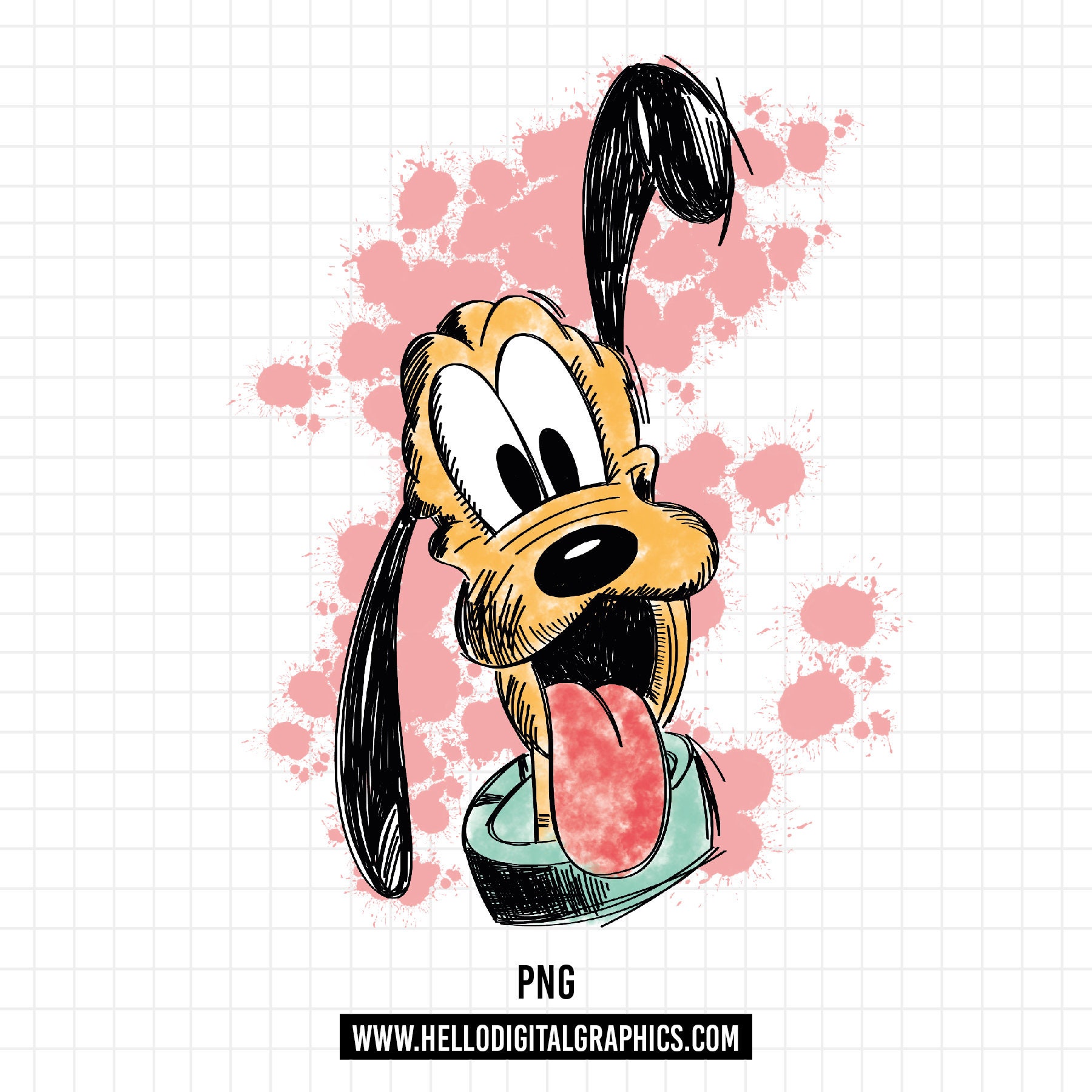 1029 - プルート PNG。ディズニーの名作、プルート dtf。 - Etsy 日本