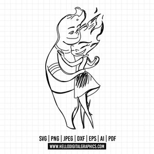 612 - Ember and wade&#39;s love SVG, Png, EPs - Elemental clipart vector. Elemental cut files for Cricut / Silhouette. Elemental, Disneyy dtf