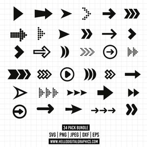 1367 - pijlen SVG-bundel/pijlen SVG/pijl tekenen Svg-bundel/pijl-rechts svg, pijl-links svg,/pijl clipart/bestanden knippen Cricut, silhouet