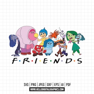 1530 - Inside out Freunde SVG, EPS, PNG - Alle Emotionen Inside Out 2 Clipart Vektor. Charaktere Inside Out 2 Clipart Vektor.