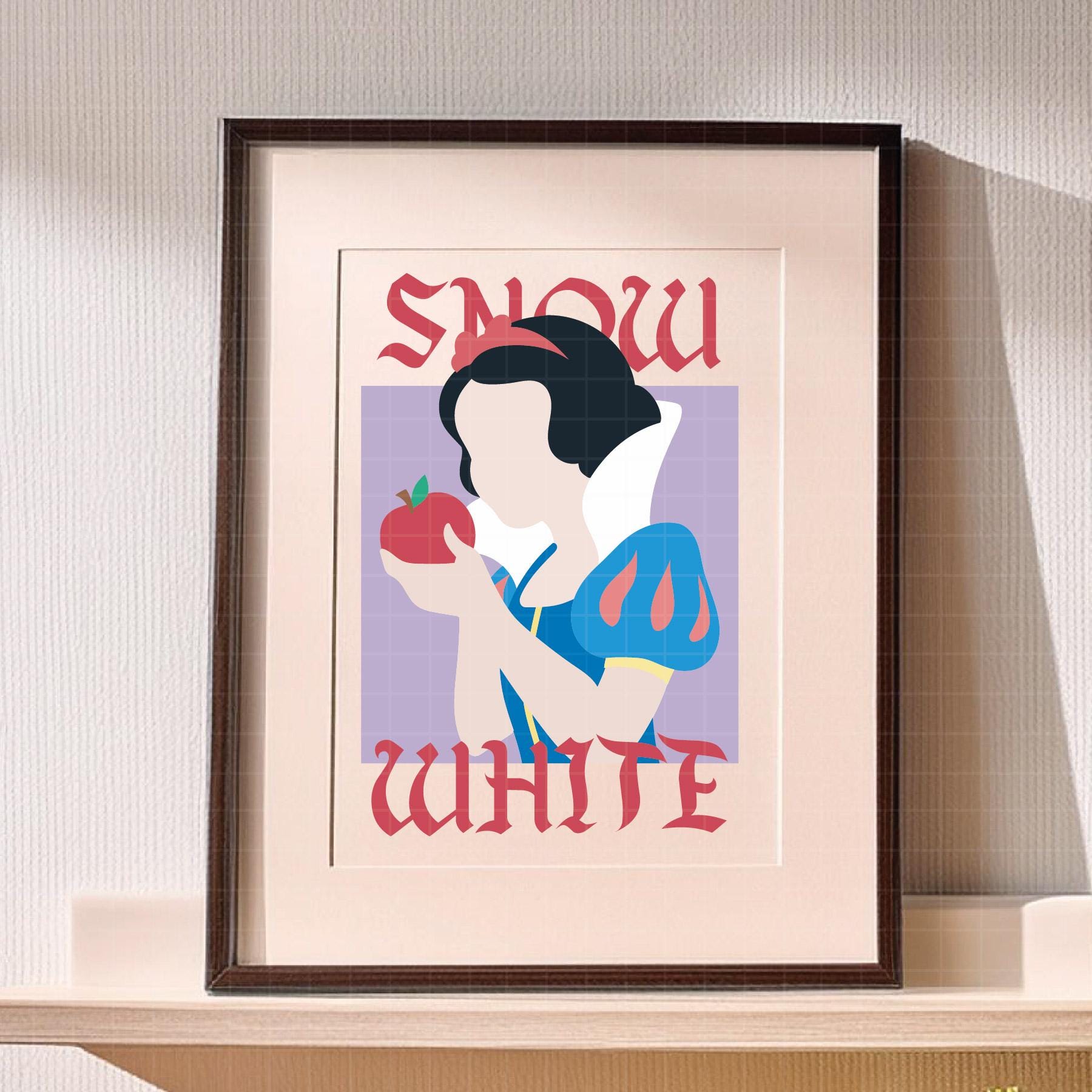 3128 - 白雪姫 dtf SVG、PNG、EPS - ディズニー風 白雪姫 スケッチ