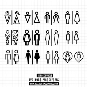 1350 - badkamer Svg, toilet symbool svg, toilet teken svg, toilet svg, toilet pictogram svg, minimale omtrek badkamer teken svg