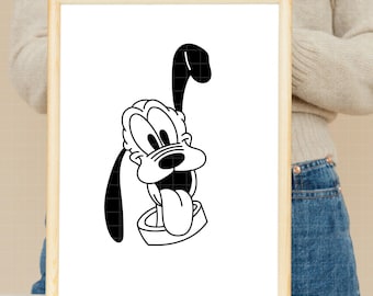 新品★プルート Pluto 愛犬 油絵風 額縁 絵画 木製 シック★ディズニー il_340x270.6741970646_gib9.jpg