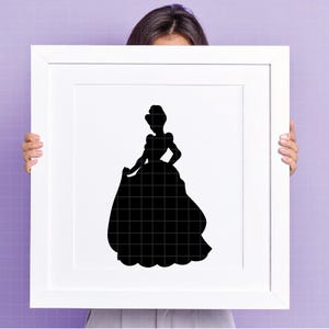 1212 - Disneyy Princess silhouette dtf pack bundle Svg, Eps, Jpeg, Dxf, Png. Disneyy princess silhouette pack dtf image 3