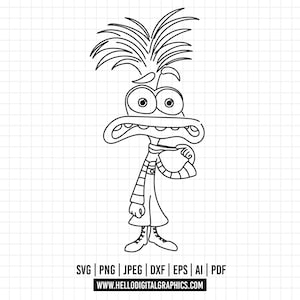 1448 - Anxiety Inside Out 2 SVG, EPS, PNG - Anxiety Inside Out 2 Clipart Vector.