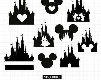 1343 - Castle svg, disneey svg, home svg, sitckers svg, png, clipart, cutting files for cricut silhouette