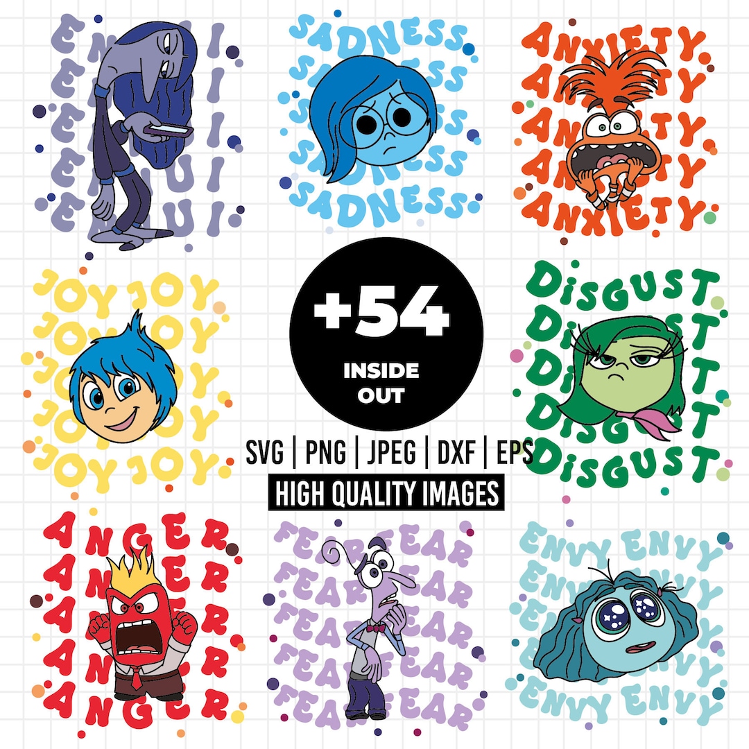 1528 - Inside Out 2 Pack Bundle SVG, EPS, PNG - Inside Out 2 New ...