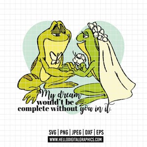 2576 - The Princess and the frog SVG, EPS, PNG - Disneey prince and princess Tiana and naveen Clipart Vector. Tiana iconic scene. Tiana dtf