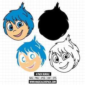 1486 - Joy pack bundle inside out 2 SVG, EPS, PNG - Emotions Inside Out 2 new Characters Clipart Vector. joy doodle clipart. joy dtf